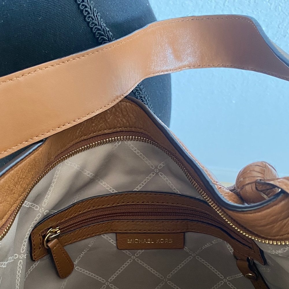 Michael Kors Tan Leather Hobo Bag - Picture 8 of 10